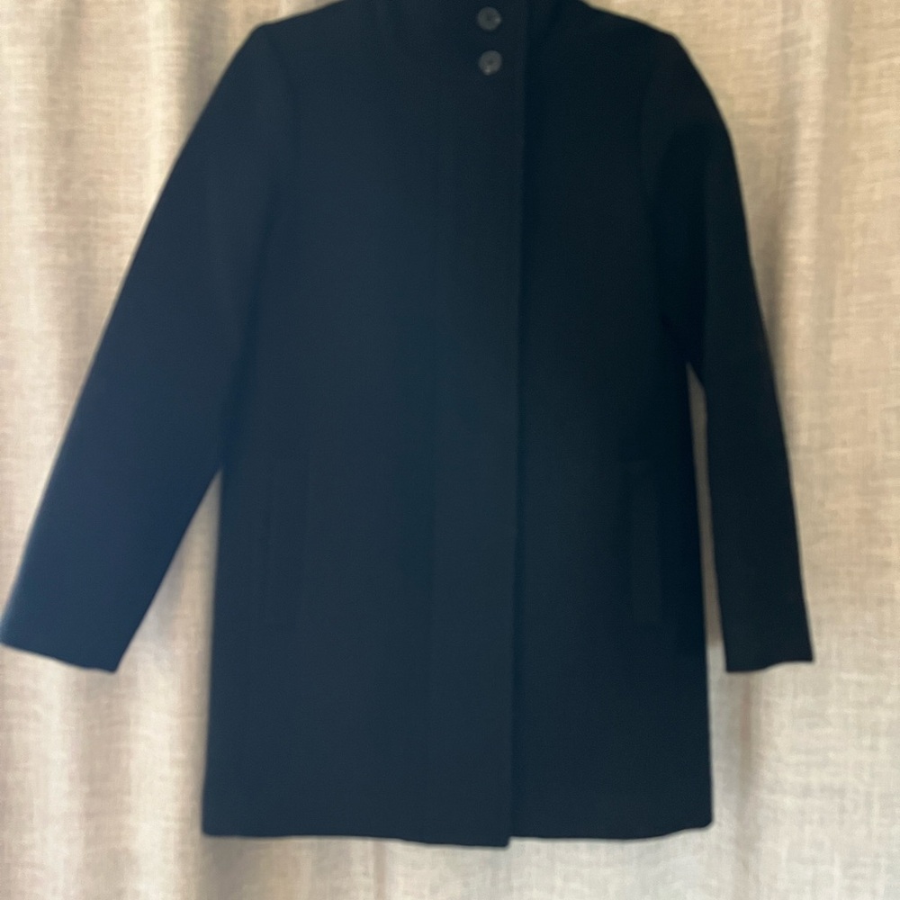 J. Crew City Coat with Button Neck